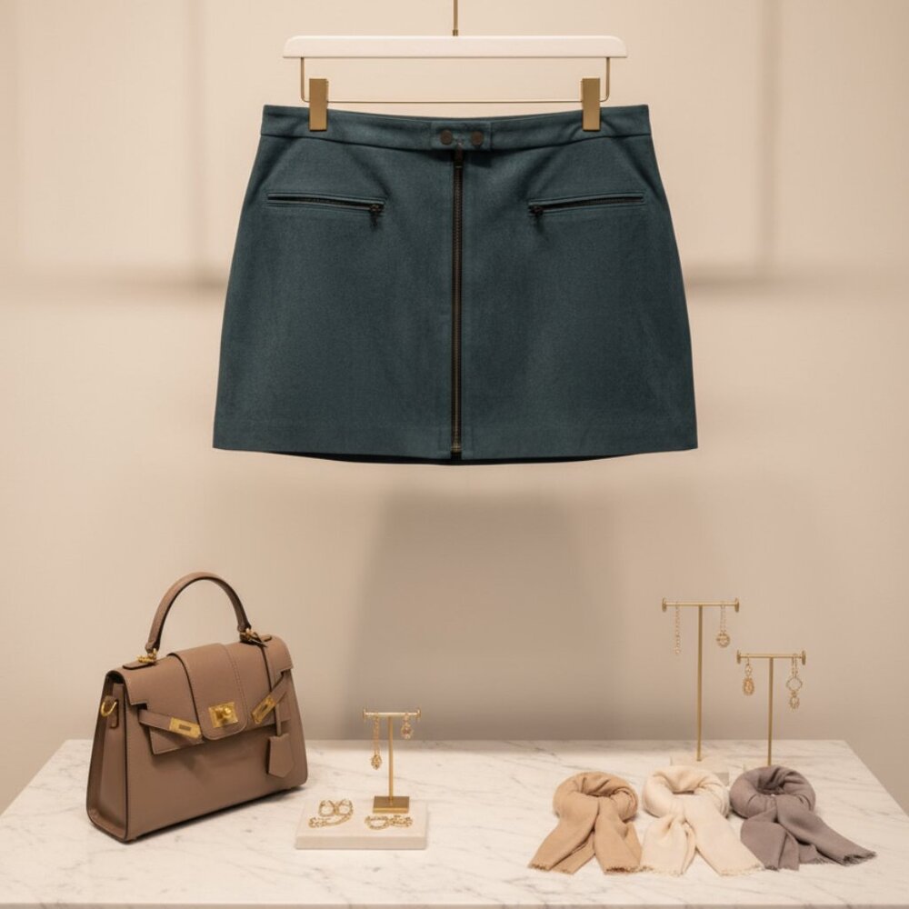 BCBG Max Azria Suede Mini Skirt